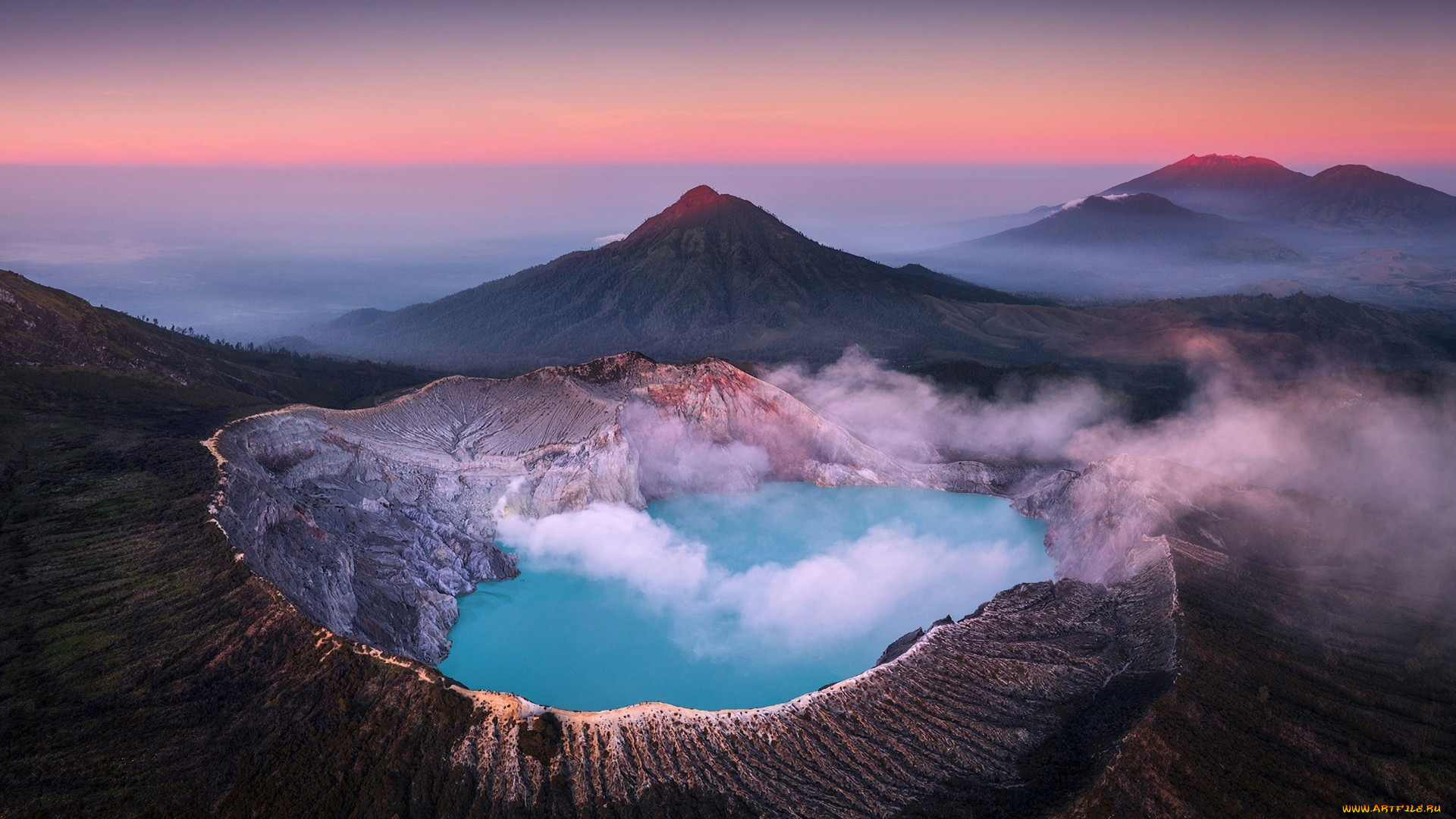 ijen crater lake, java, indonesia, , , , ijen, crater, lake